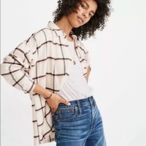 Madewell Flannel Bromley Shirt in Northall Plaid Size S RETAIL $88